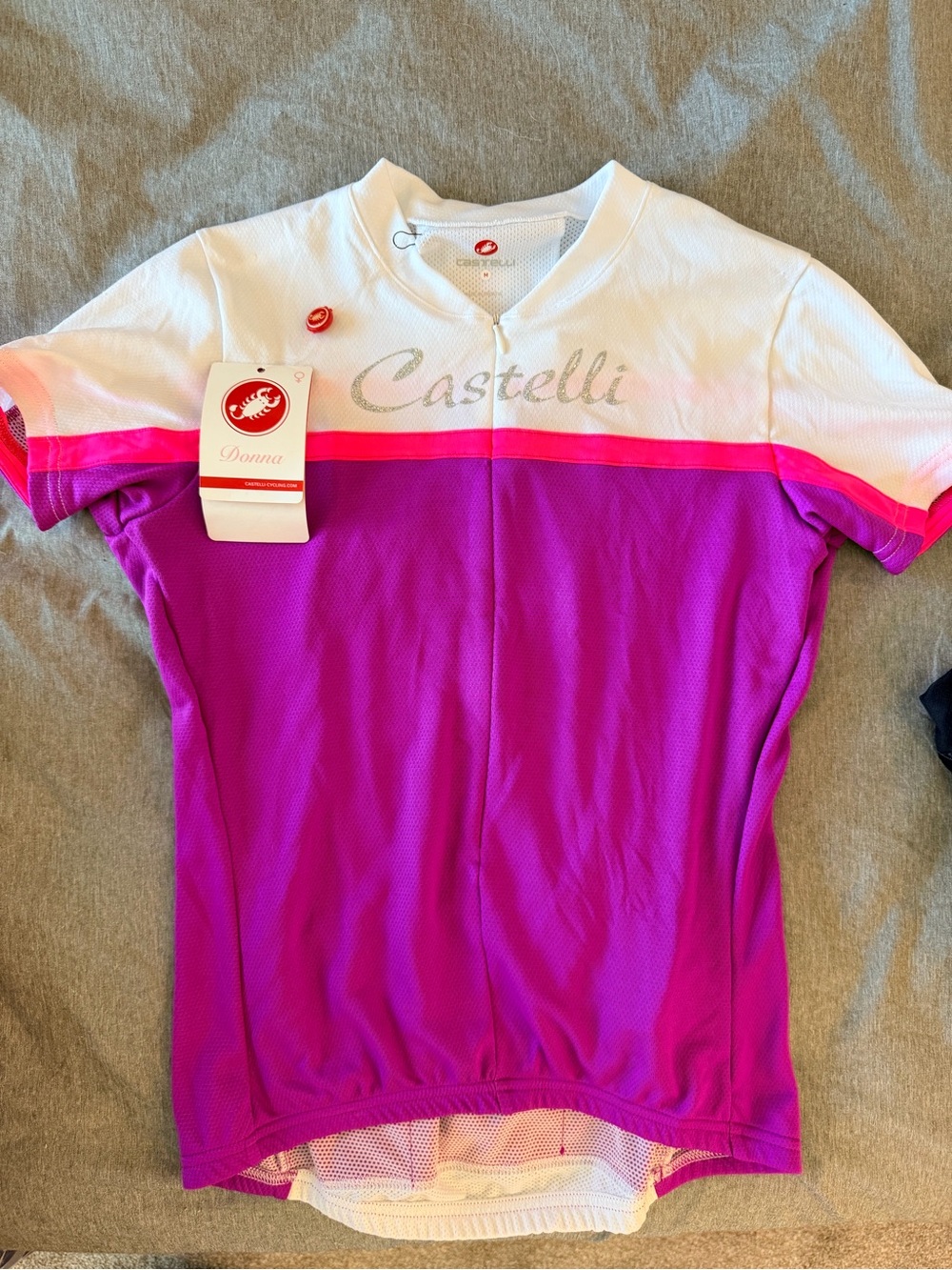 NWT- Castelli Donna Women’s Short Sleeve Cycling Jersey - Pink/Purple/White